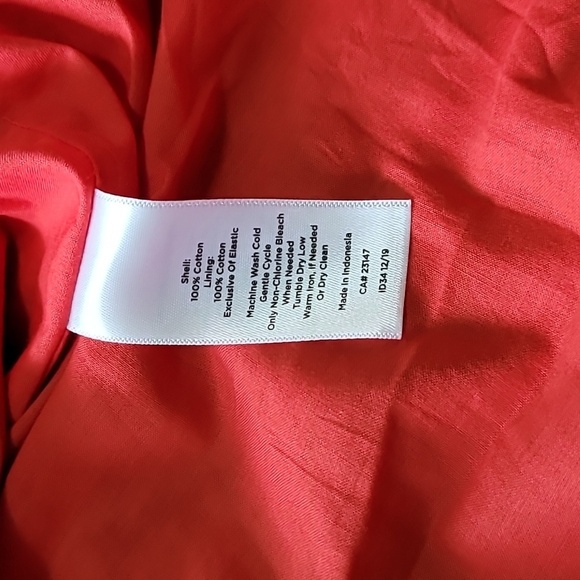 Talbots Resort Oasis Palm midi dress Fit & Flare Size 14p Spring Summer Orange - Picture 13 of 14